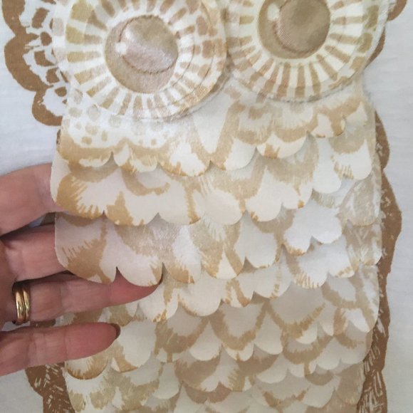 Owl "3D-effect" Tee-Shirt, Cream / Tan color - Picture 3 of 4